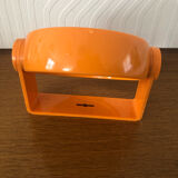 Orange plastic makeup mirror Vintage year 70