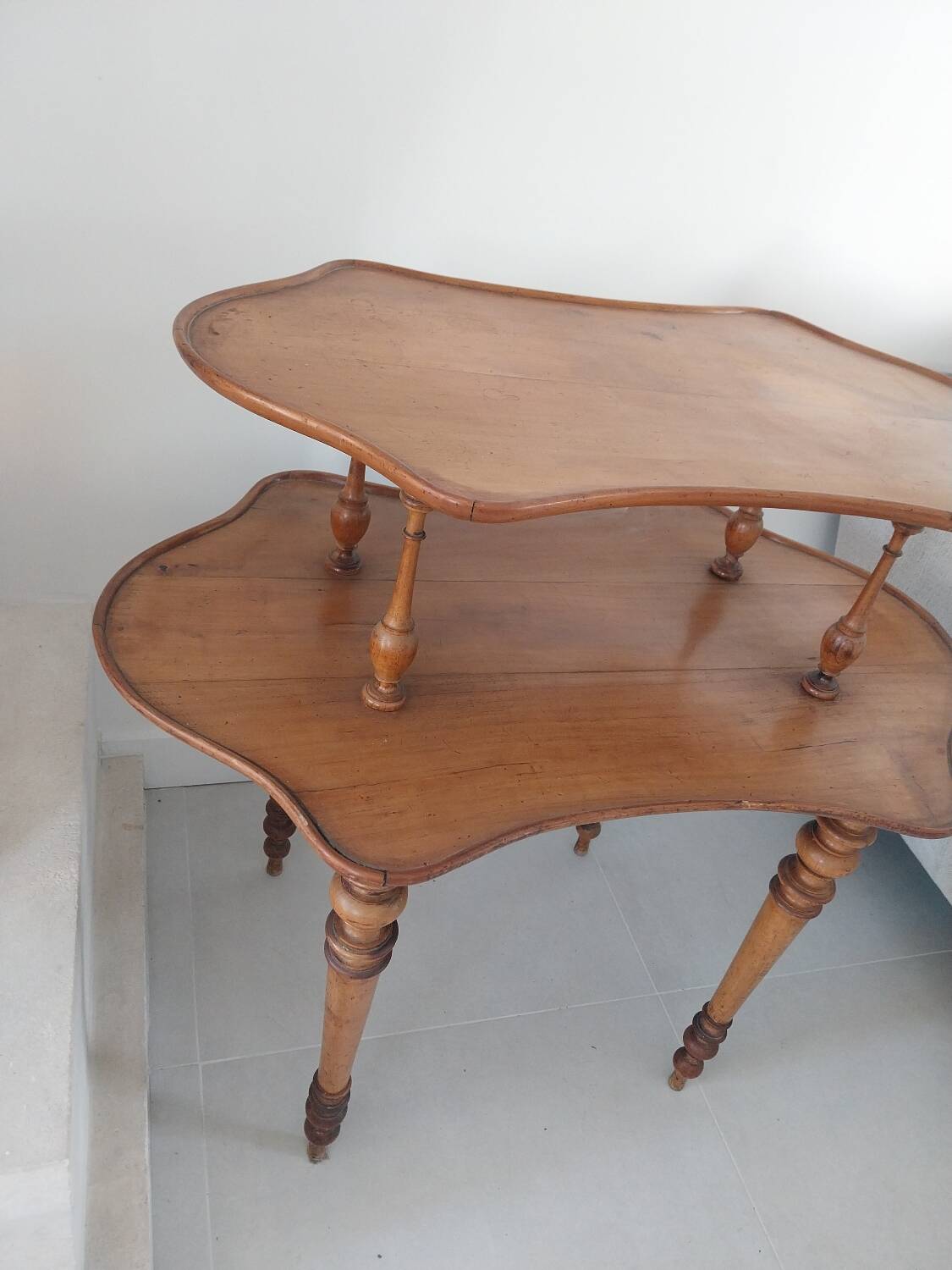 Louis XV style walnut tea table