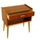 Scandinavian bedside table in teak and oak, Sweden, 1960.