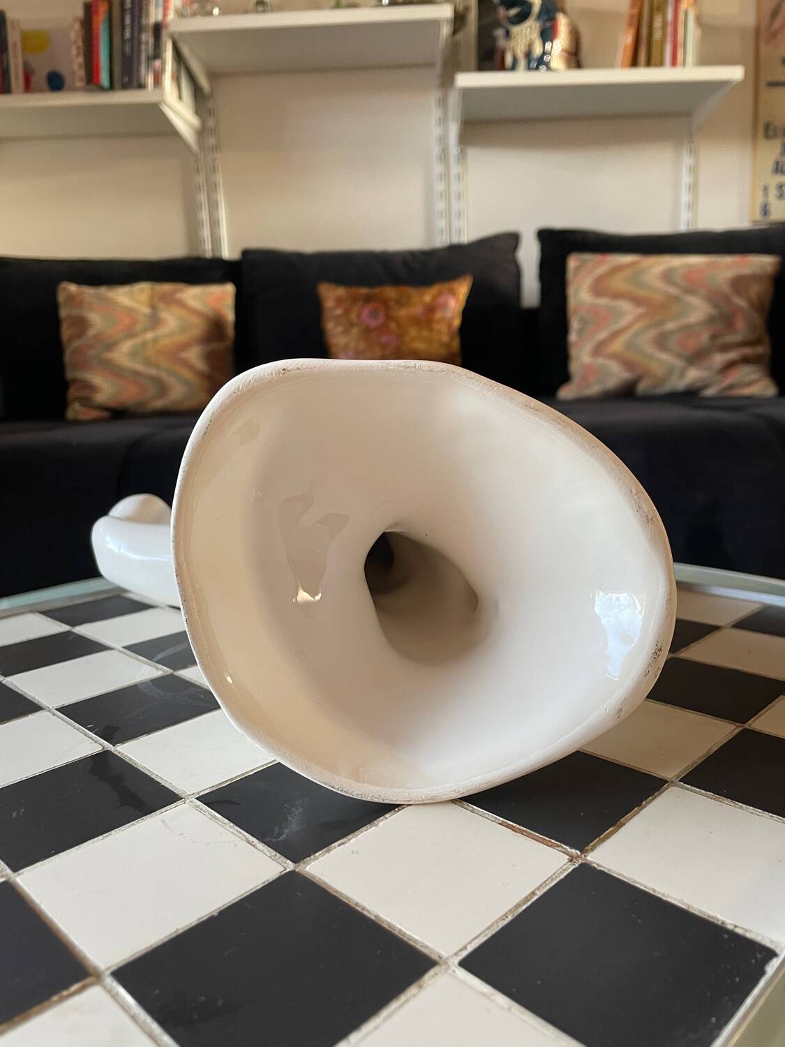 Chandelier céramique artisanale contemporaine