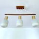 Vintage Scandinavian Pendant Light Teak Glass