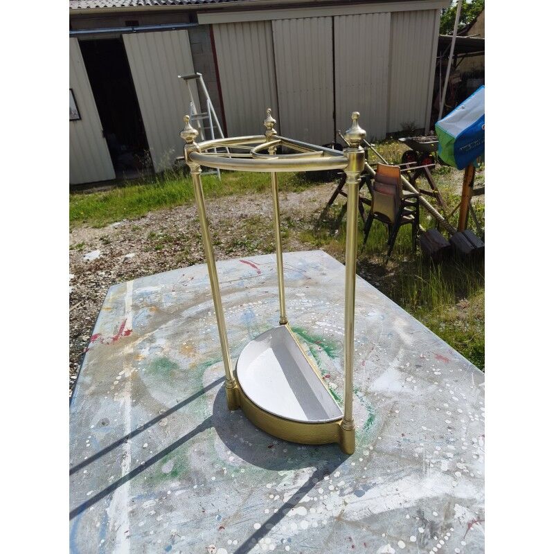 Umbrella stand 1900 brass, cast iron and steel