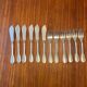 6 forks and 6 fish knives in silver-plated metal, Filet model 1950