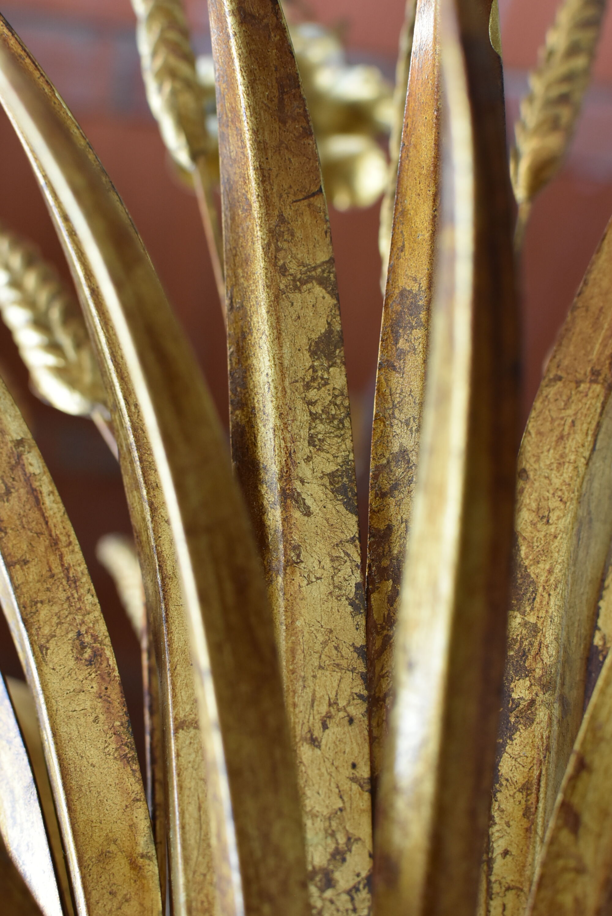 Wheat ear golden chandelier 5 branches.