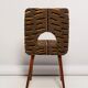 Shell chair type 1020 in jacquard velvet with tiger pattern, Europe, 1960s