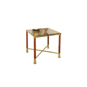 Brass coffee table with glass top