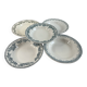 Set of 5 mismatched deep plates in earthenware and stoneware.