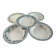 Set of 5 mismatched deep plates in earthenware and stoneware.