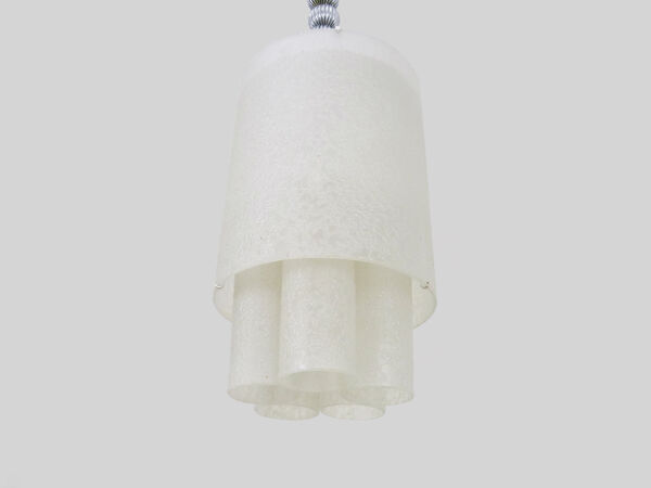 Lustre en tube de verre de Murano par Doria Leuchten. Année 60