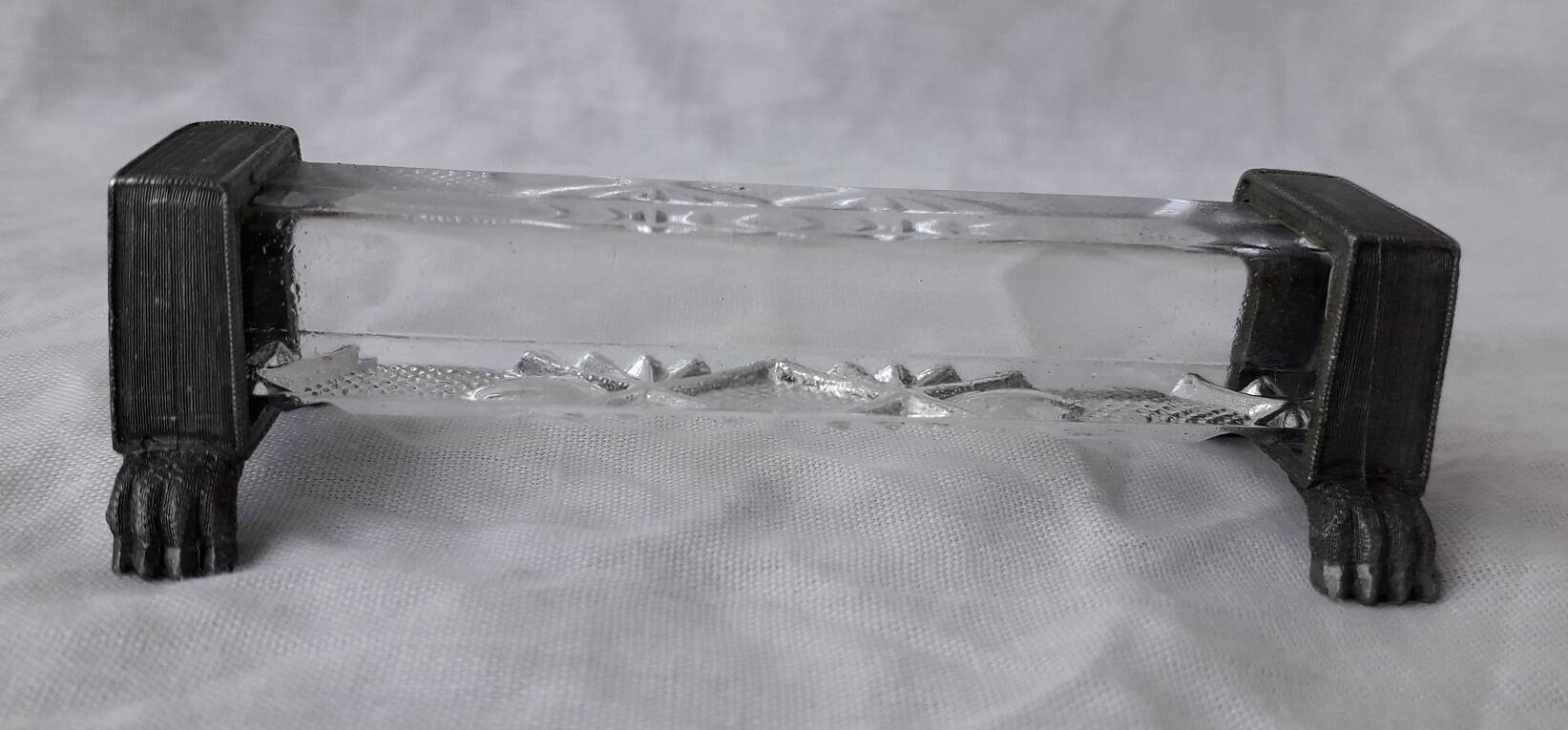 6 porte-couteaux cristal et métal