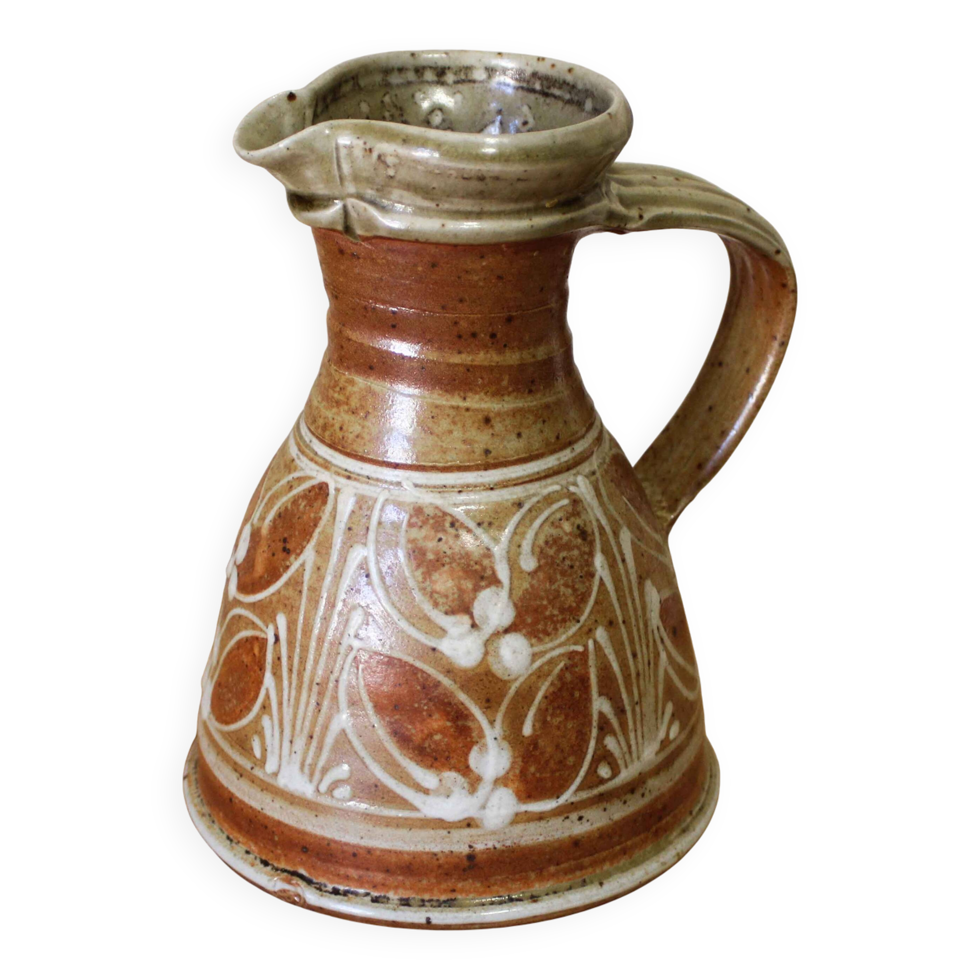 Glazed stoneware pitcher by Bottani Dechaud, La Borne