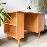 Vintage Scandinavian Formica Desk with 3 Drawers from the 70s