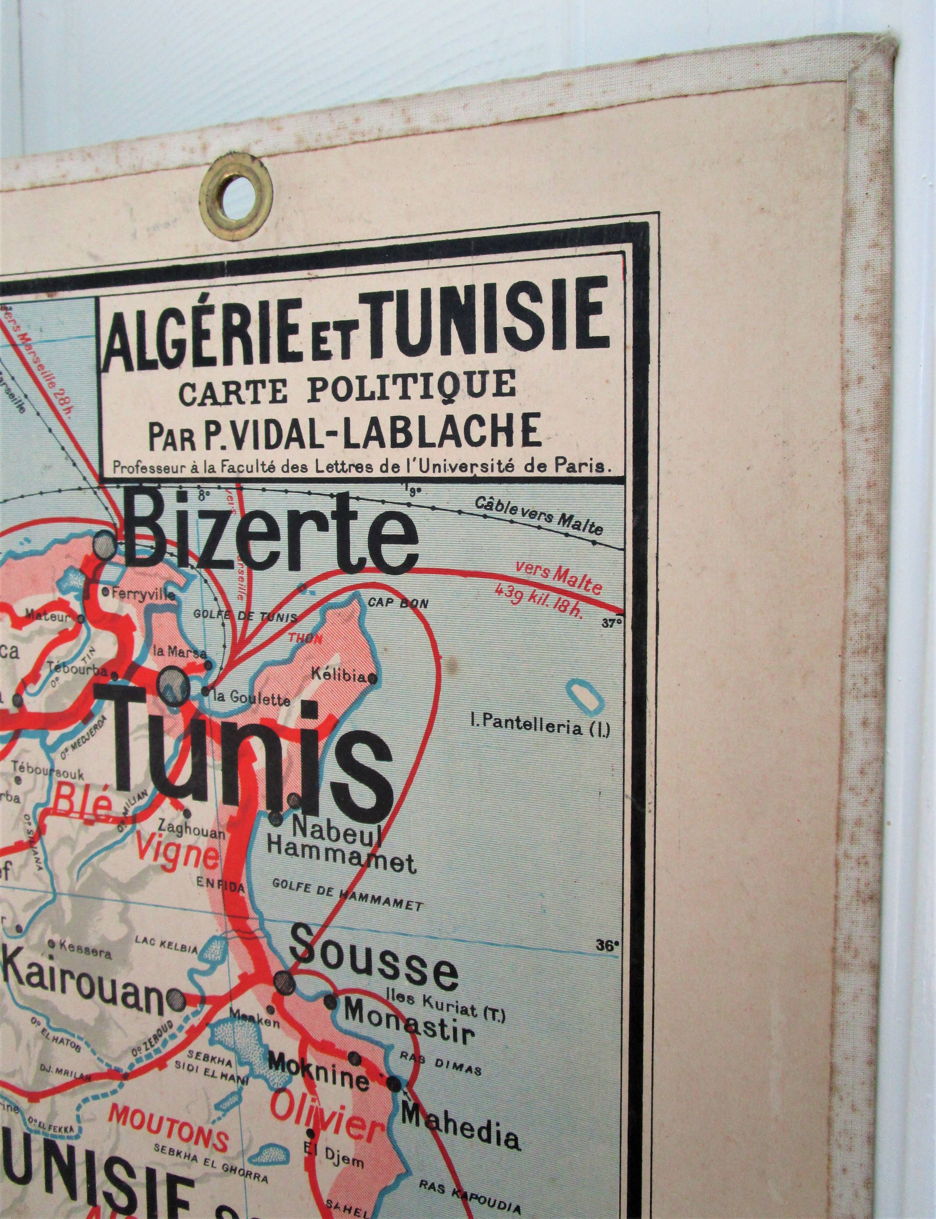 Algeria and Tunisia 11 and 11bis Vidal Lablache 40s