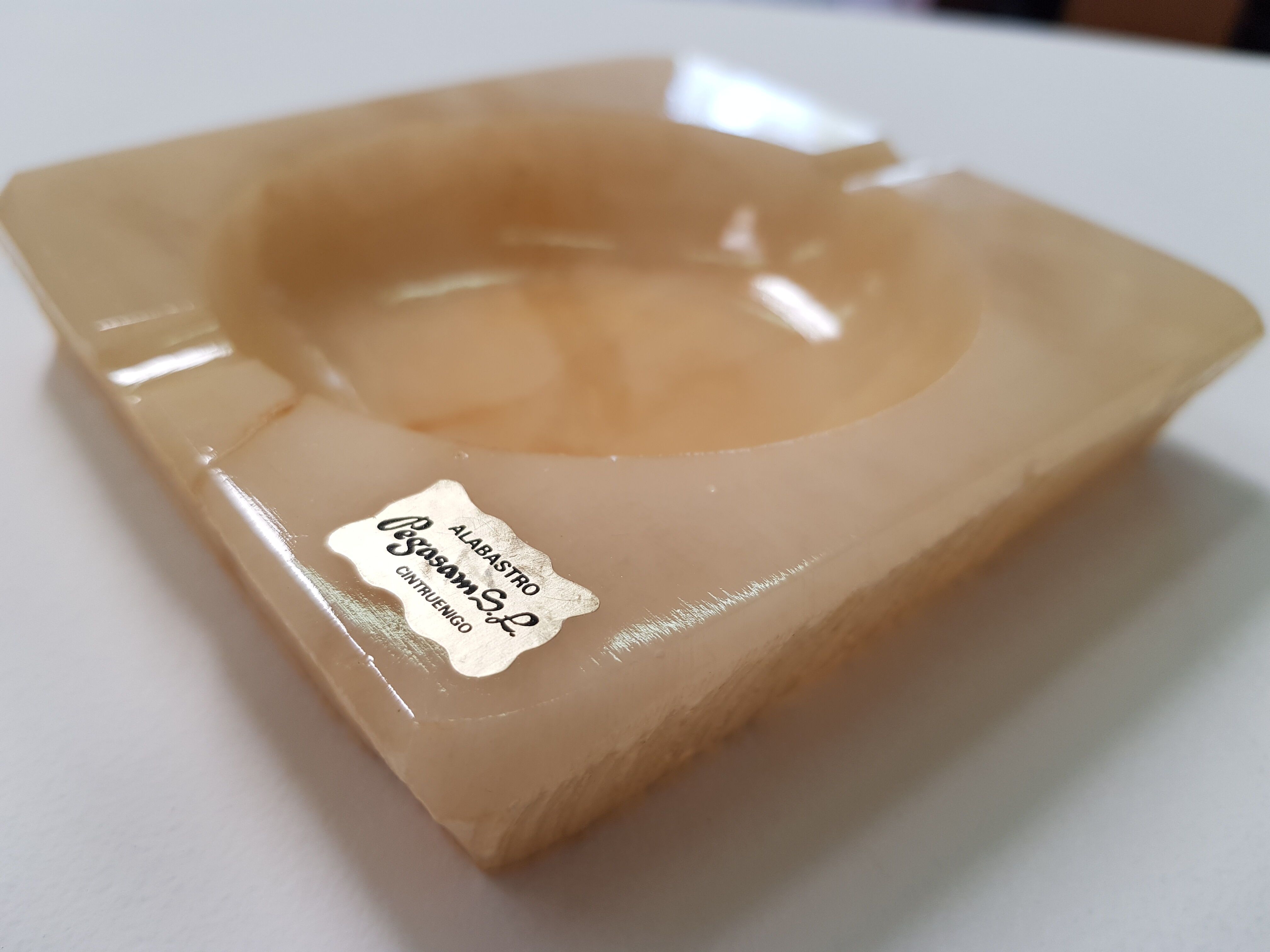 Alabaster vintage ashtray