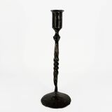 Signed wrought iron candle holder