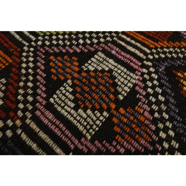 1970s Vintage Turkish Oushak Handmade Wool Cotton Brown Area Rug 144x260