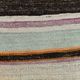 5x9 Cream & Brown Striped Handmade Vintage Kilim Rug, 147x264Cm