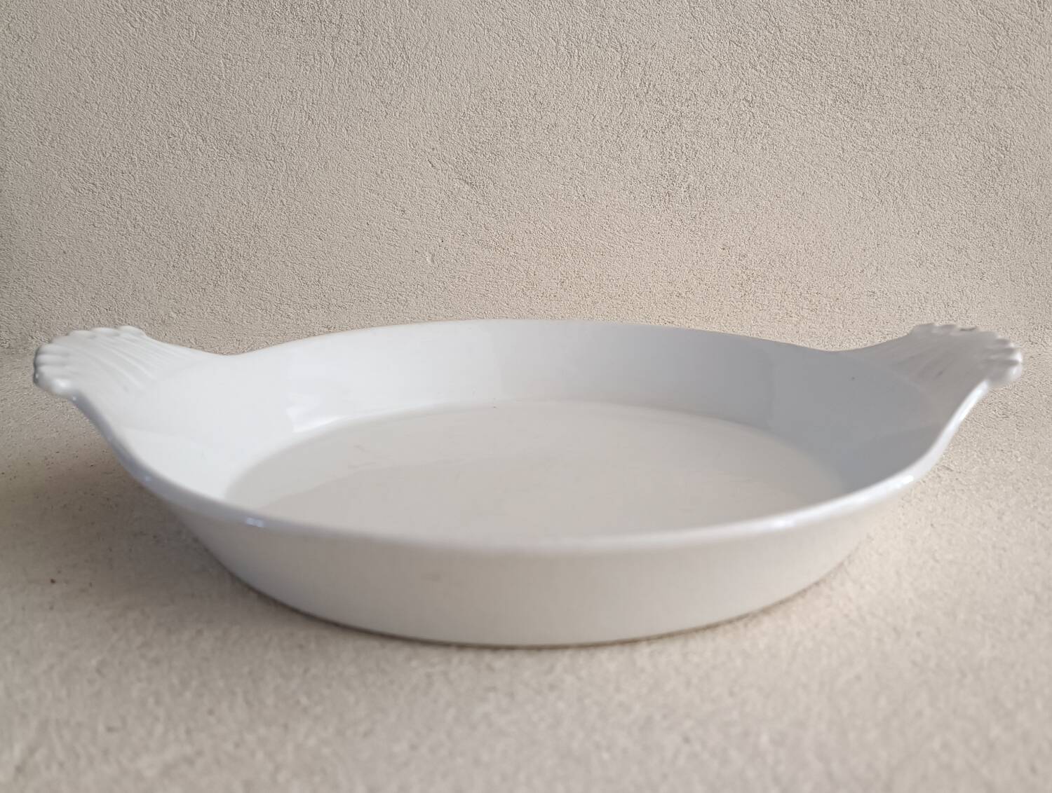 Porcelain fire dish