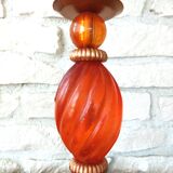 Lampe à poser abat jour conique orange