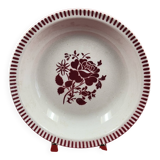 Hollow round plate in Lunéville earthenware Ø 27.4 cm