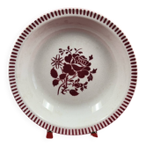Hollow round plate in Lunéville earthenware Ø 27.4 cm