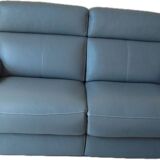 Gray leather sofa