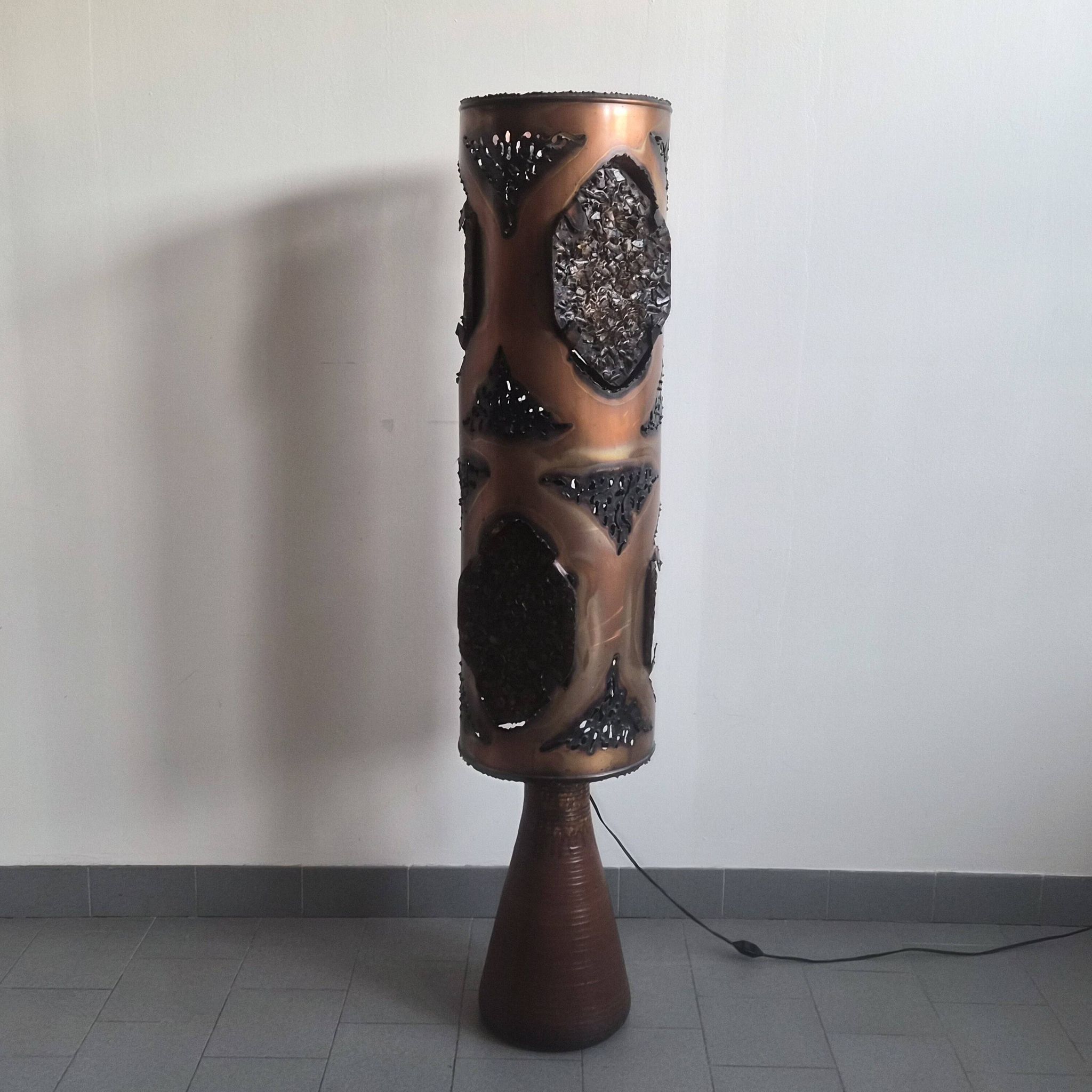 Accolay vintage brutalist floor lamp 1970