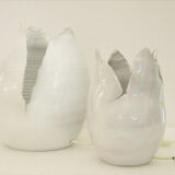 Egg-Shaped Lamps in Ceramic from Fratelli Fanciullacci, 1970s, Set of 2