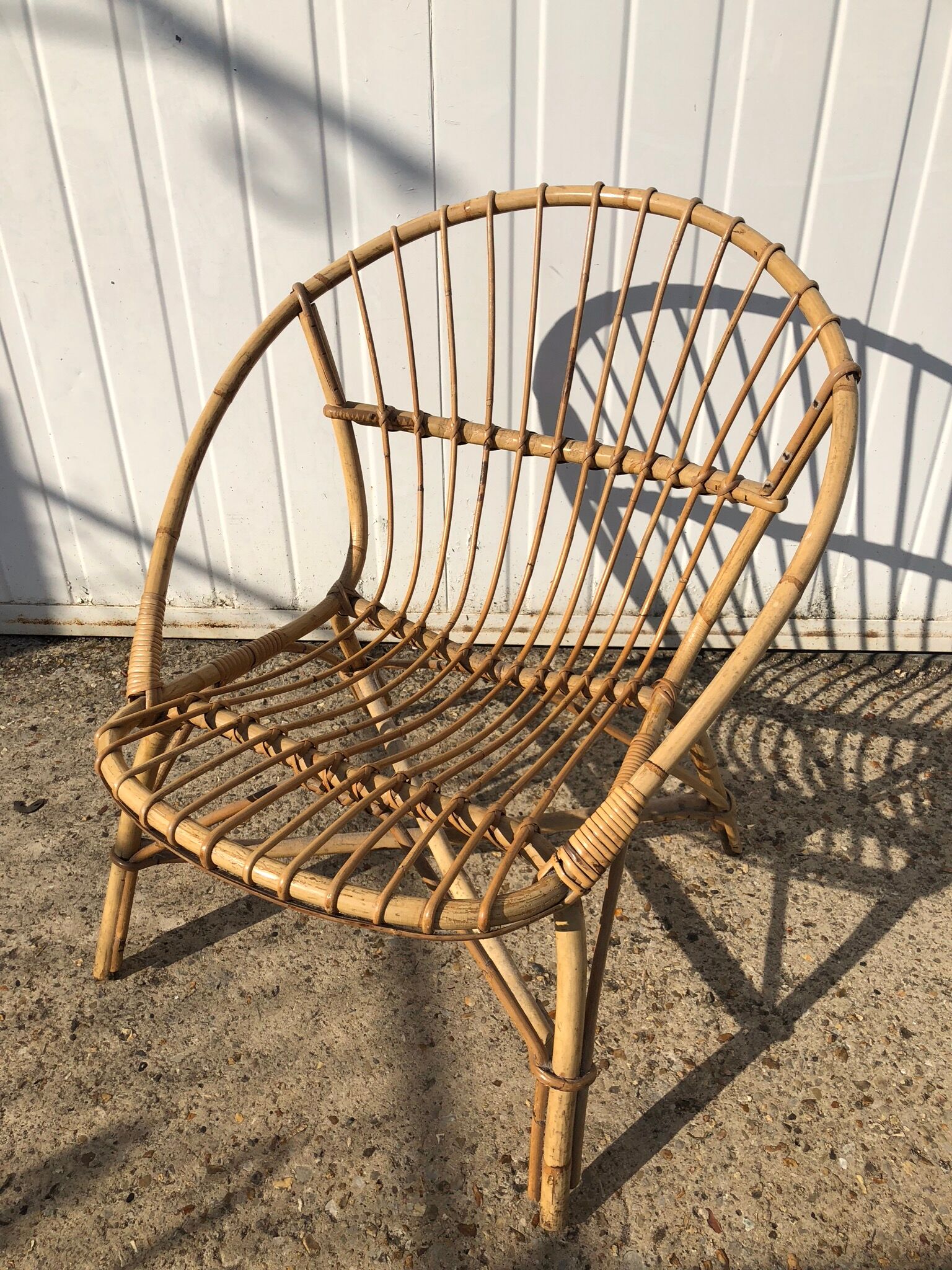 Vintage rattan armchair
