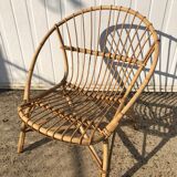 Vintage rattan armchair