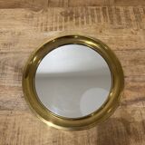 Golden round mirror