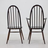 Set of 6 dining windsor chairs by Lucian Ercolani, italy, 1960