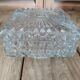 Vintage old square molded glass globe