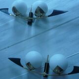 Rare pair of vintage wall lights for Arlus