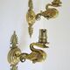 Pair of appliques swans gilded bronze patinated empire style