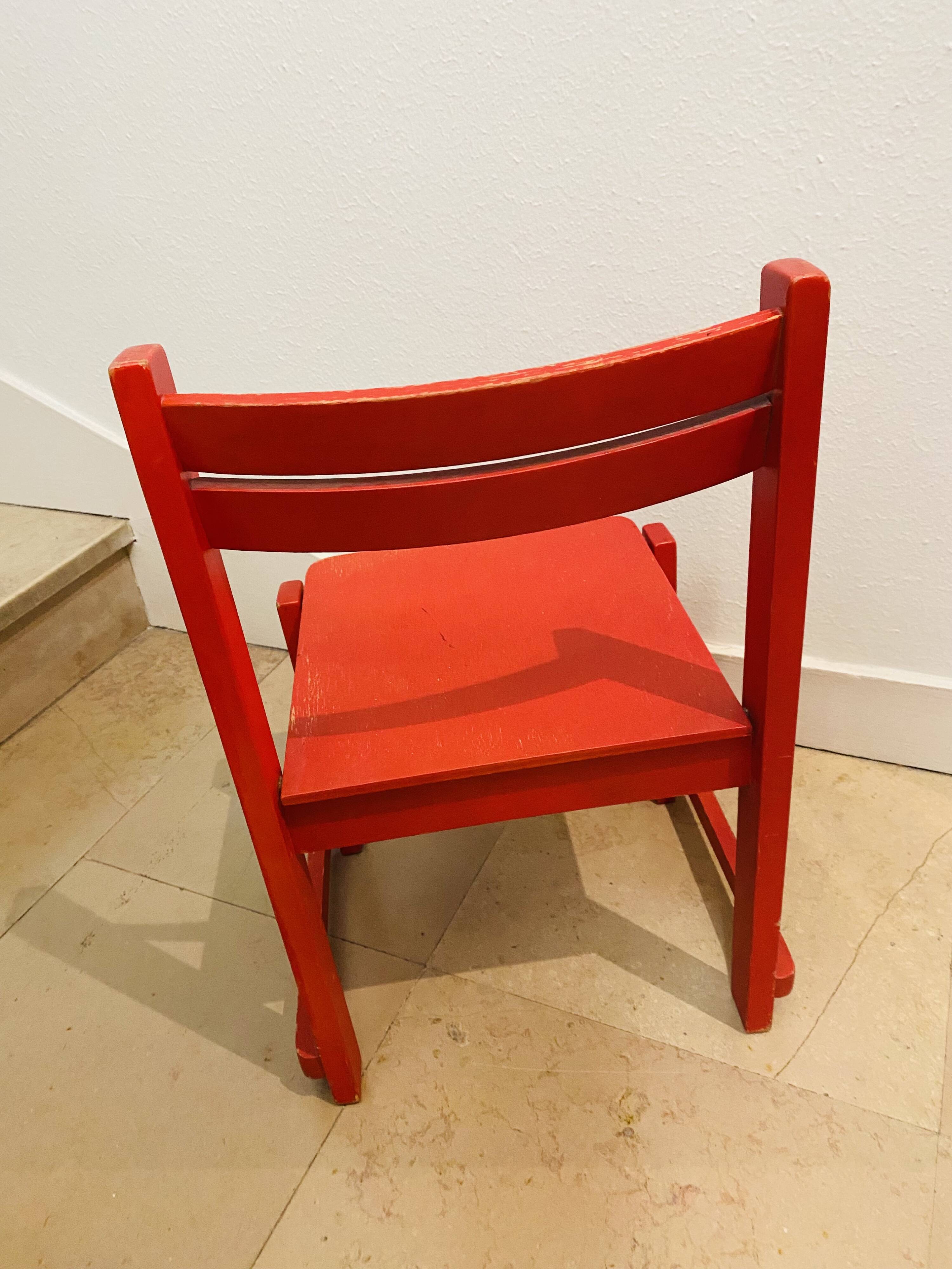 Wooden children's chair