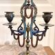 Pair of Candelabra Chandelier Champlevé Enamel Napoleon III Barbedienne