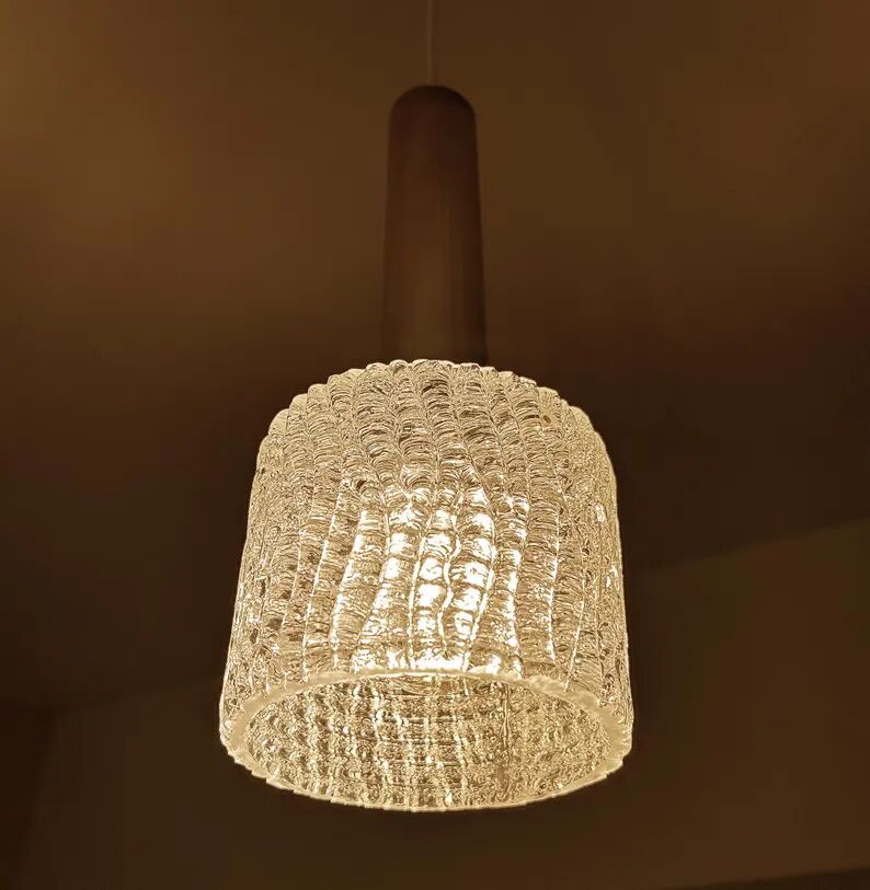 Vintage Kalmar Murano Glass Pendant Light
