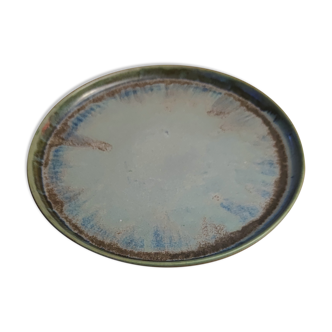 Enamelled stoneware pie dish from denbac circa 1900