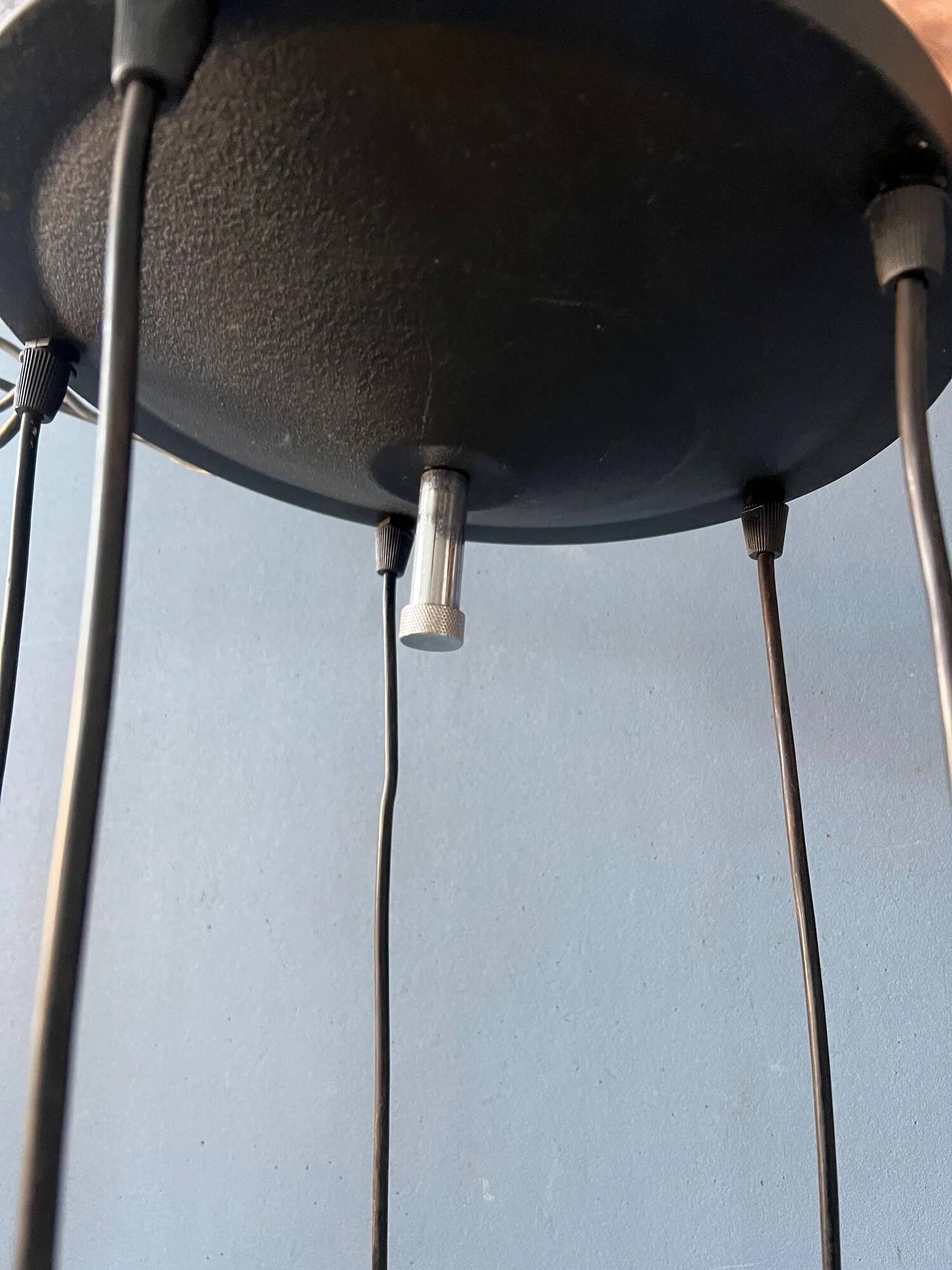Lampe suspendue en cascade de verre cristal du milieu du siècle