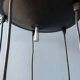 Lampe suspendue en cascade de verre cristal du milieu du siècle