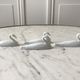 Set of 4 sword holders swans porcelain of Avignon 50s