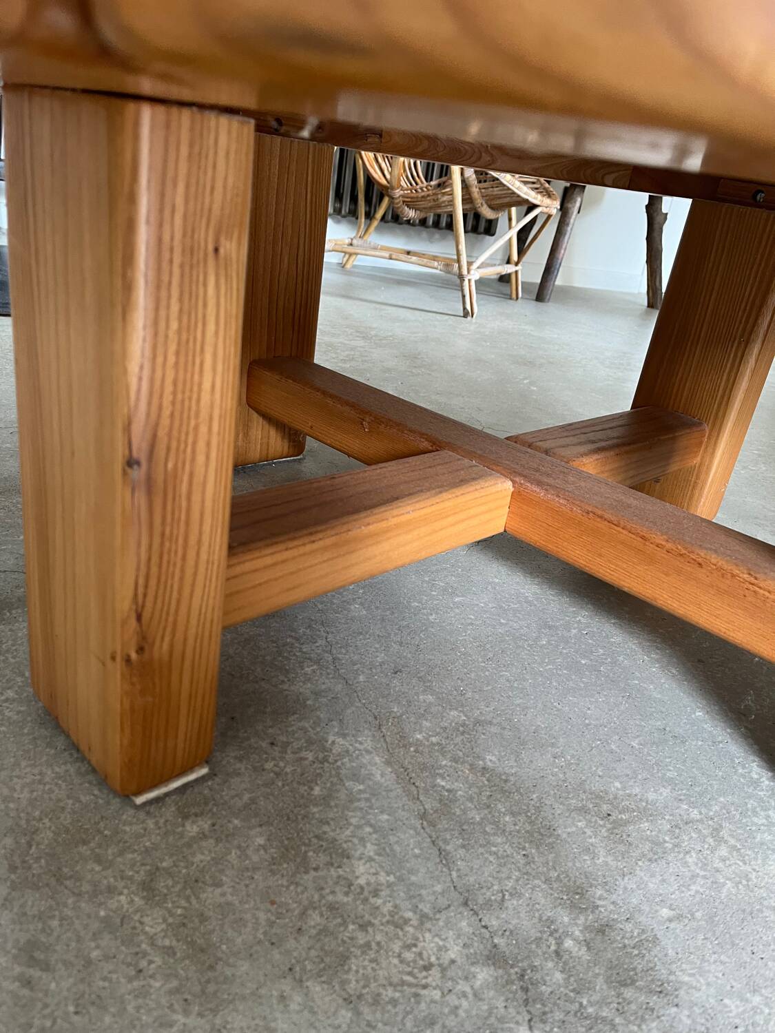 François Sénac solid elm coffee table