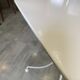 White square bistro table for bar café terrace garden metal 1950 white