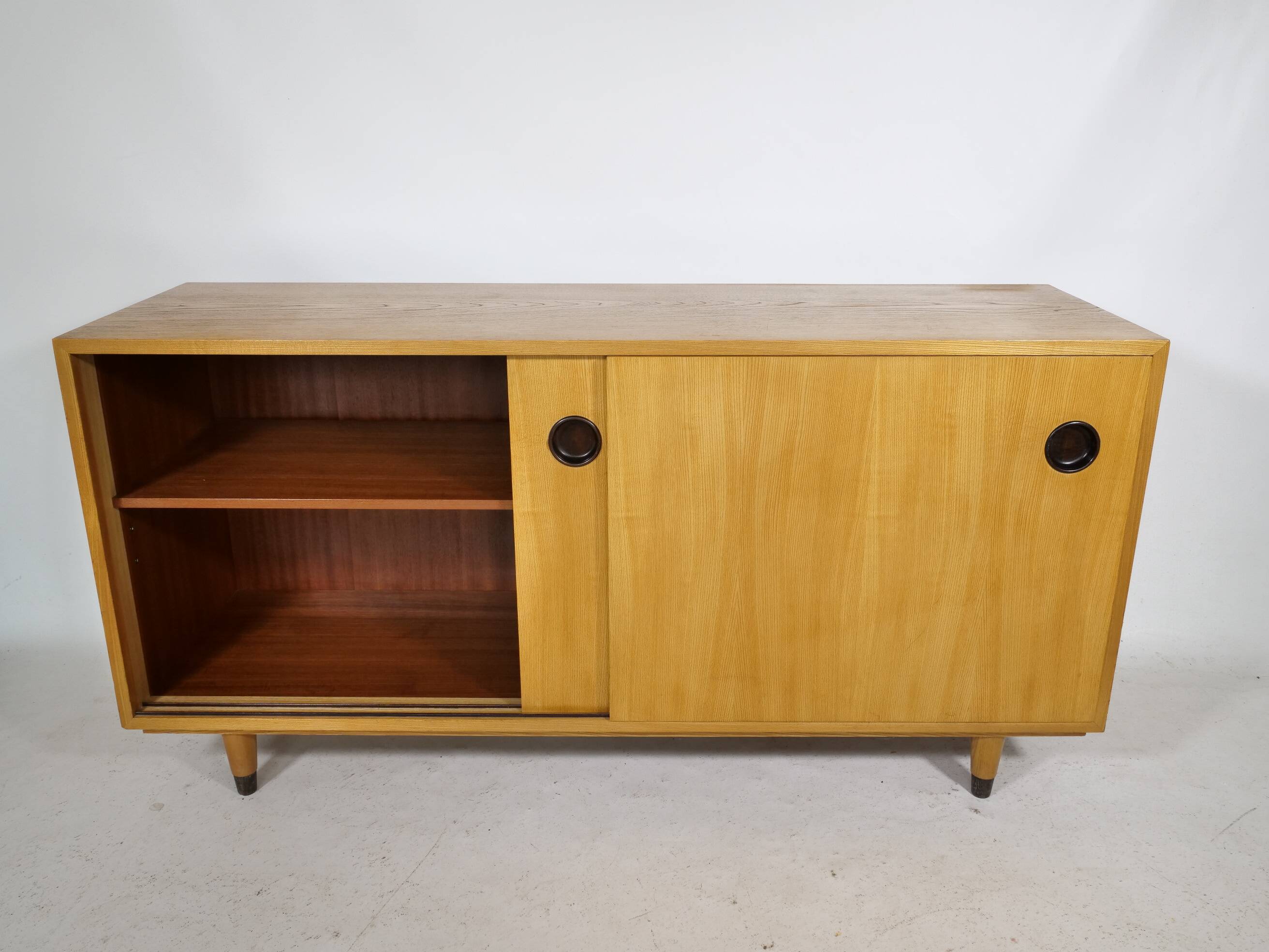 Erich Stratmann Sliding Door Sideboard 1960s Elm