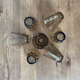 Verres à eau en verre fumé