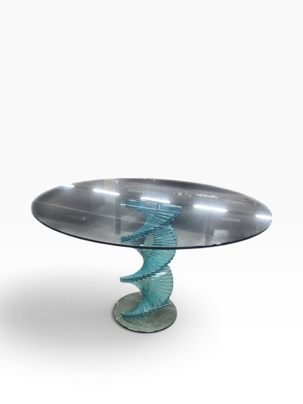 Vintage twisted glass table from the 90s.