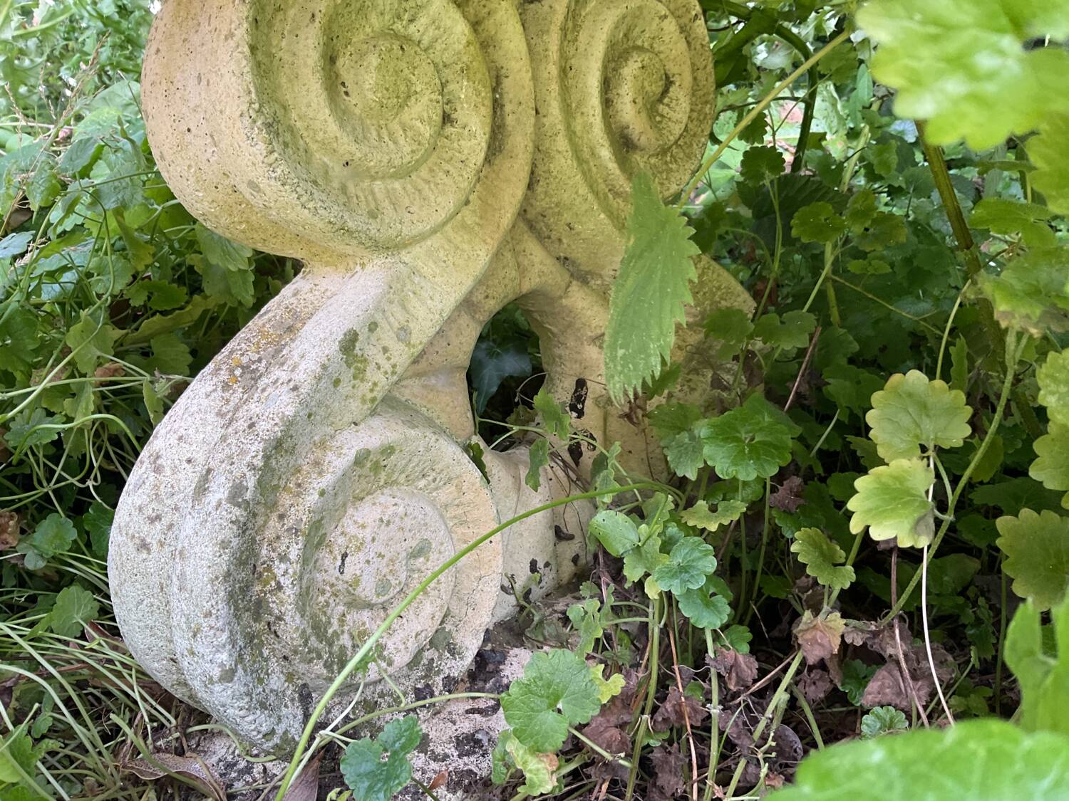 Vintage stone garden bench