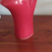 red ceramic designer vase by Les Grottes de Dieulefit