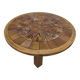 Brutalist ceramic and wood coffee table